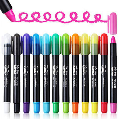 Non-Toxic Silky Crayons (12 Pieces Set)