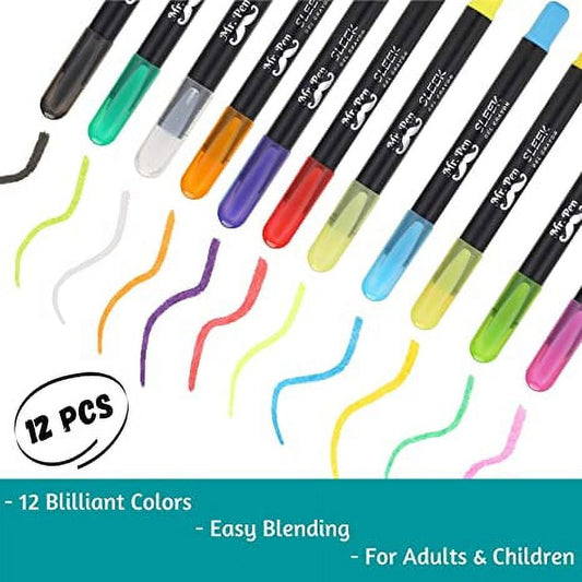 Non-Toxic Silky Crayons (12 Pieces Set)